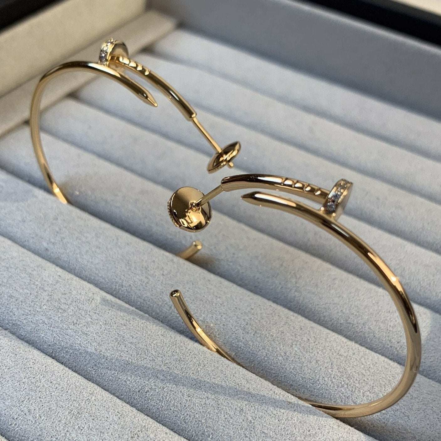 [Windsor Jewelry]JUSTE EARRINGS GOLD DIAMONDS 1.8MM