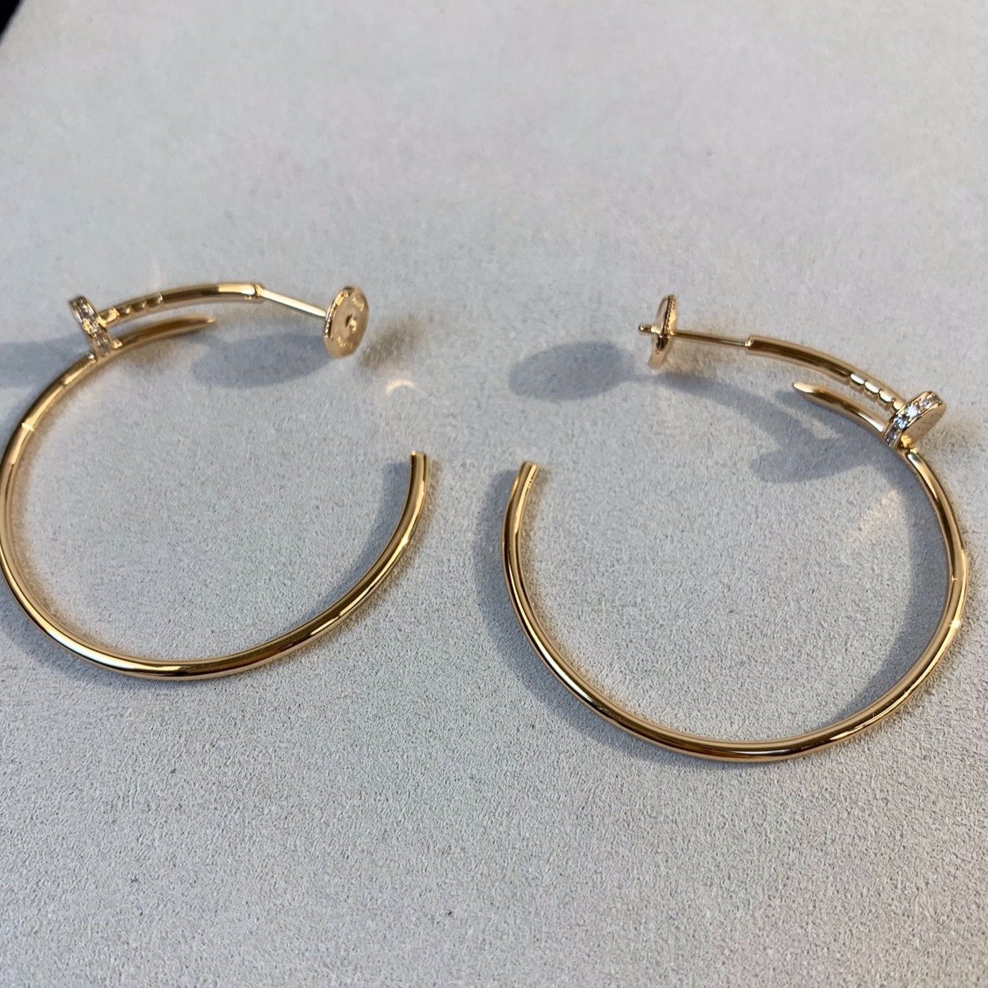 [Windsor Jewelry]JUSTE EARRINGS GOLD DIAMONDS 1.8MM