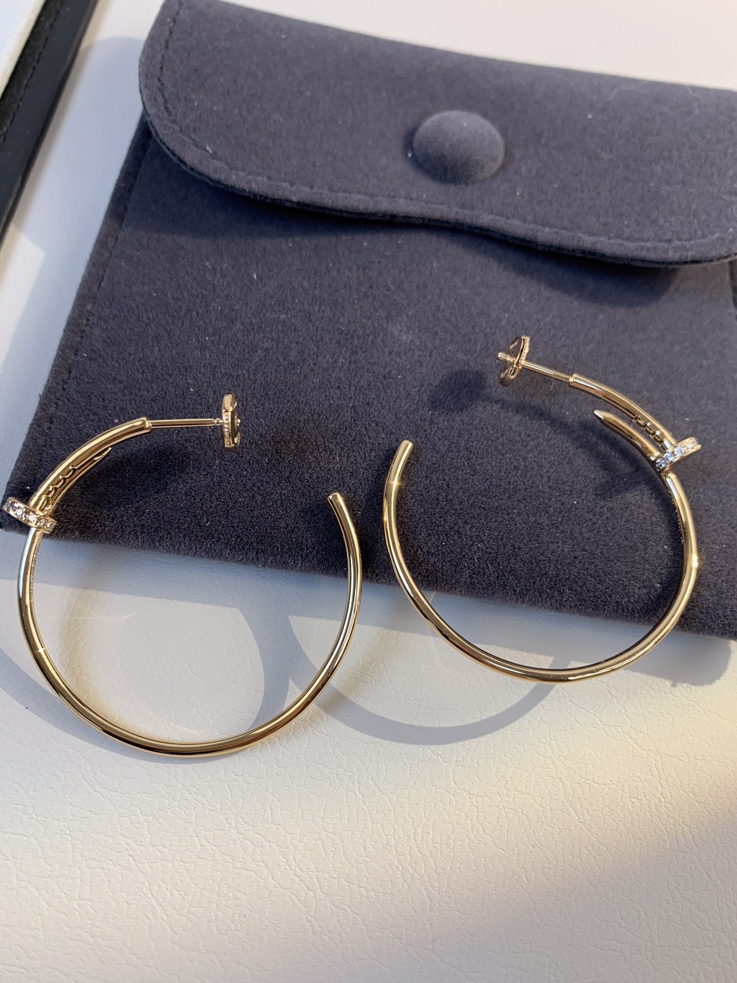 [Windsor Jewelry]JUSTE EARRINGS GOLD DIAMONDS 1.8MM