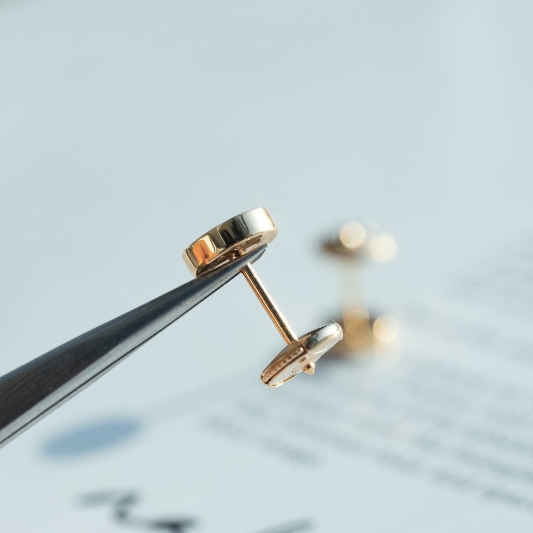 [Windsor Jewelry]LOVE EARRINGS PINK GOLD 10MM