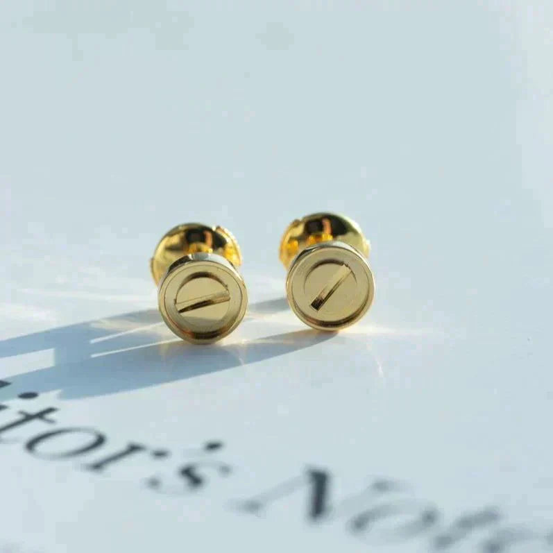 [Windsor Jewelry]LOVE EARRINGS GOLD 10MM