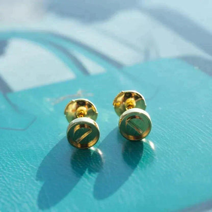 [Windsor Jewelry]LOVE EARRINGS GOLD 10MM