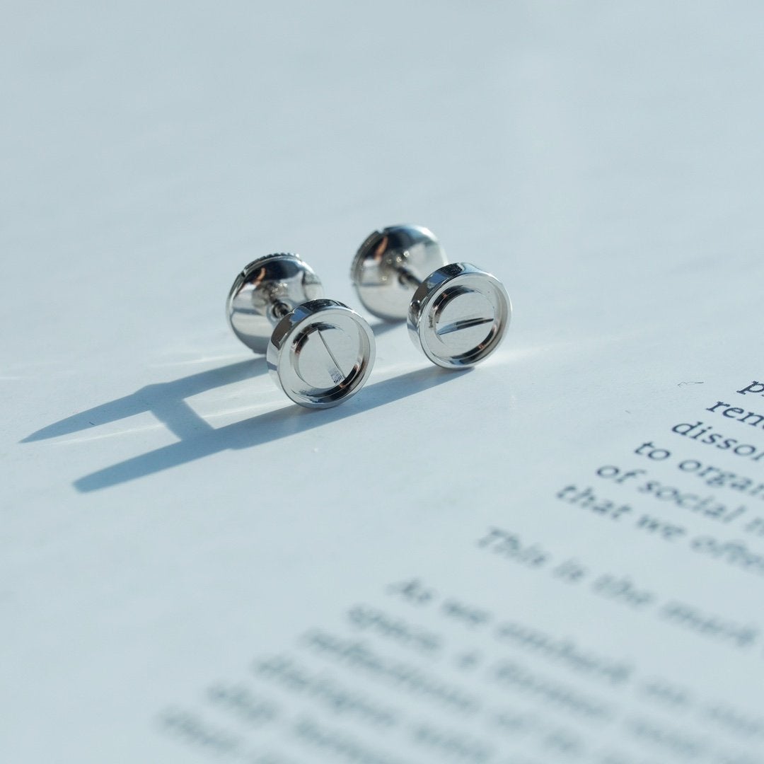 [Windsor Jewelry]LOVE EARRINGS SILVER 10MM