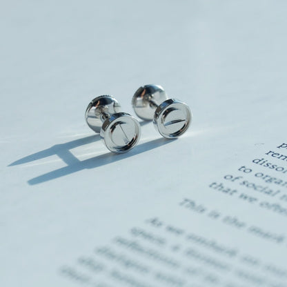 [Windsor Jewelry]LOVE EARRINGS SILVER 10MM