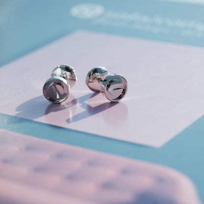 [Windsor Jewelry]LOVE EARRINGS SILVER 10MM