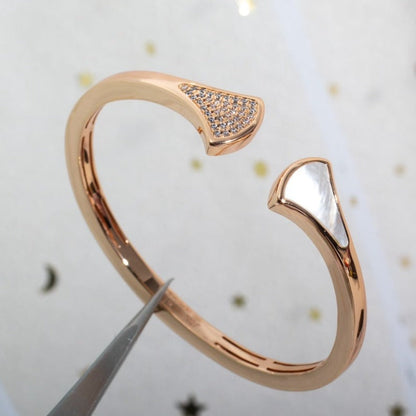 [Windsor Jewelry]DREAM BRACELET OPEN PINK GOLD MOP DIAMOND