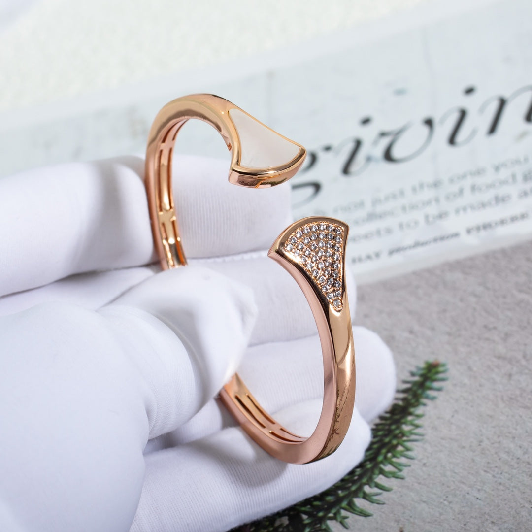 [Windsor Jewelry]DREAM BRACELET OPEN PINK GOLD MOP DIAMOND