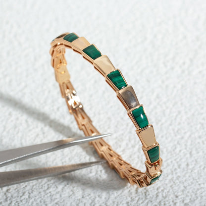 [Windsor Jewelry]SERPENTI BRACELET PINK GOLD MALACHITE