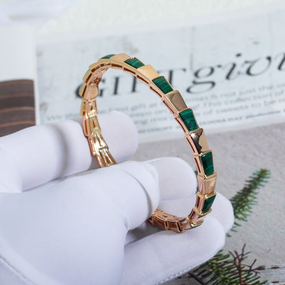 [Windsor Jewelry]SERPENTI BRACELET PINK GOLD MALACHITE