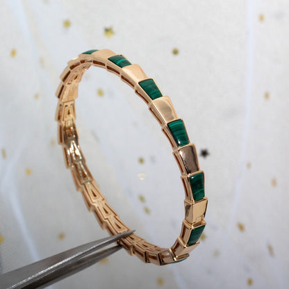 [Windsor Jewelry]SERPENTI BRACELET PINK GOLD MALACHITE
