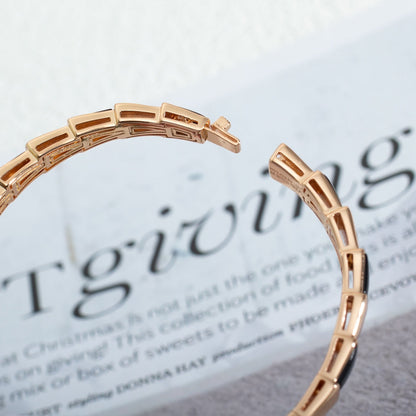 [Windsor Jewelry]SERPENTI BRACELET PINK GOLD ONYX
