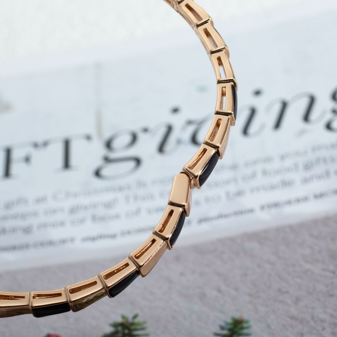 [Windsor Jewelry]SERPENTI BRACELET PINK GOLD ONYX