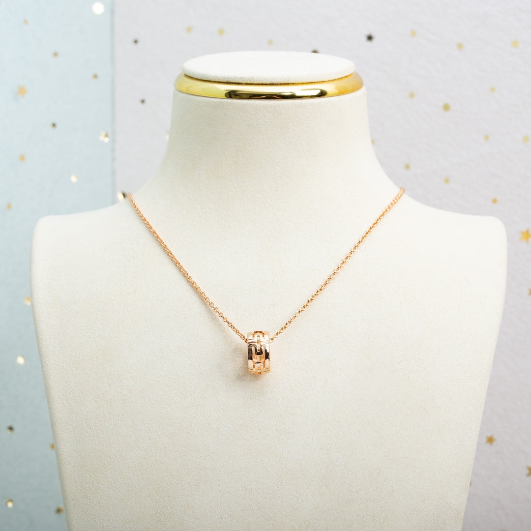 [Windsor Jewelry]PARENTESI NECKLACE PINK GOLD
