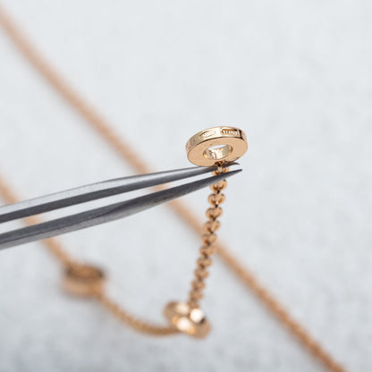 [Windsor Jewelry]PARENTESI NECKLACE PINK GOLD