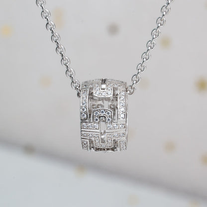[Windsor Jewelry]PARENTESI NECKLACE SILVER DIAMOND