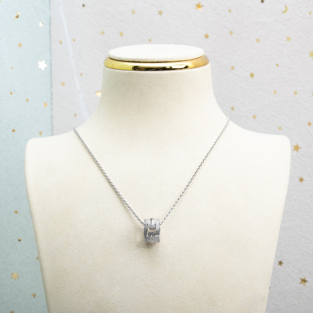 [Windsor Jewelry]PARENTESI NECKLACE SILVER DIAMOND