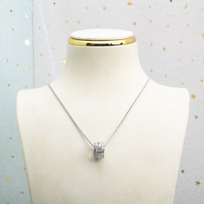 [Windsor Jewelry]PARENTESI NECKLACE SILVER DIAMOND