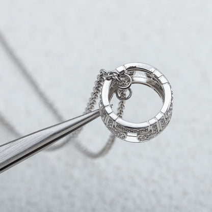 [Windsor Jewelry]PARENTESI NECKLACE SILVER DIAMOND