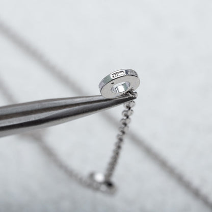 [Windsor Jewelry]PARENTESI NECKLACE SILVER DIAMOND