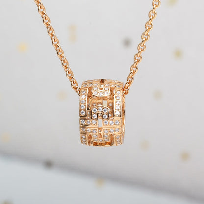 [Windsor Jewelry]PARENTESI NECKLACE PINK GOLD DIAMOND
