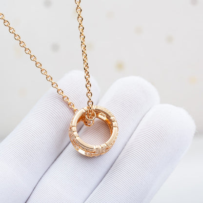 [Windsor Jewelry]PARENTESI NECKLACE PINK GOLD DIAMOND