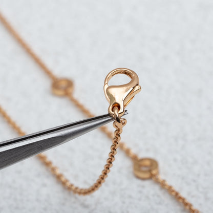 [Windsor Jewelry]PARENTESI NECKLACE PINK GOLD DIAMOND
