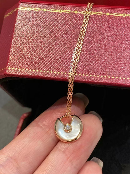 [Windsor Jewelry]AMULETTE ROSE GOLD MOP NECKLACE