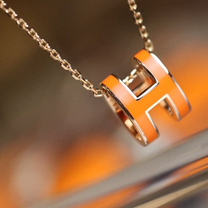 [Windsor Jewelry]POP H PEDANT PINK GOLD
