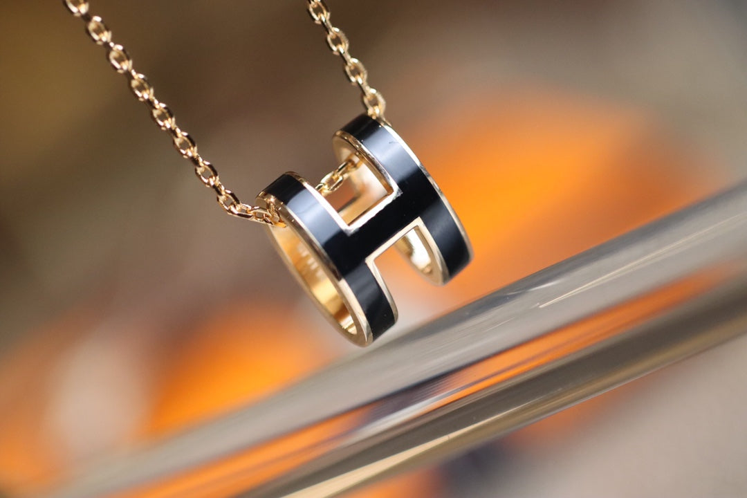 [Windsor Jewelry]POP H PEDANT PINK GOLD