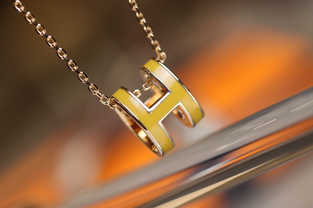 [Windsor Jewelry]POP H PEDANT PINK GOLD