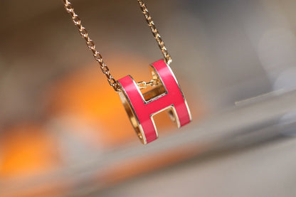 [Windsor Jewelry]POP H PEDANT PINK GOLD