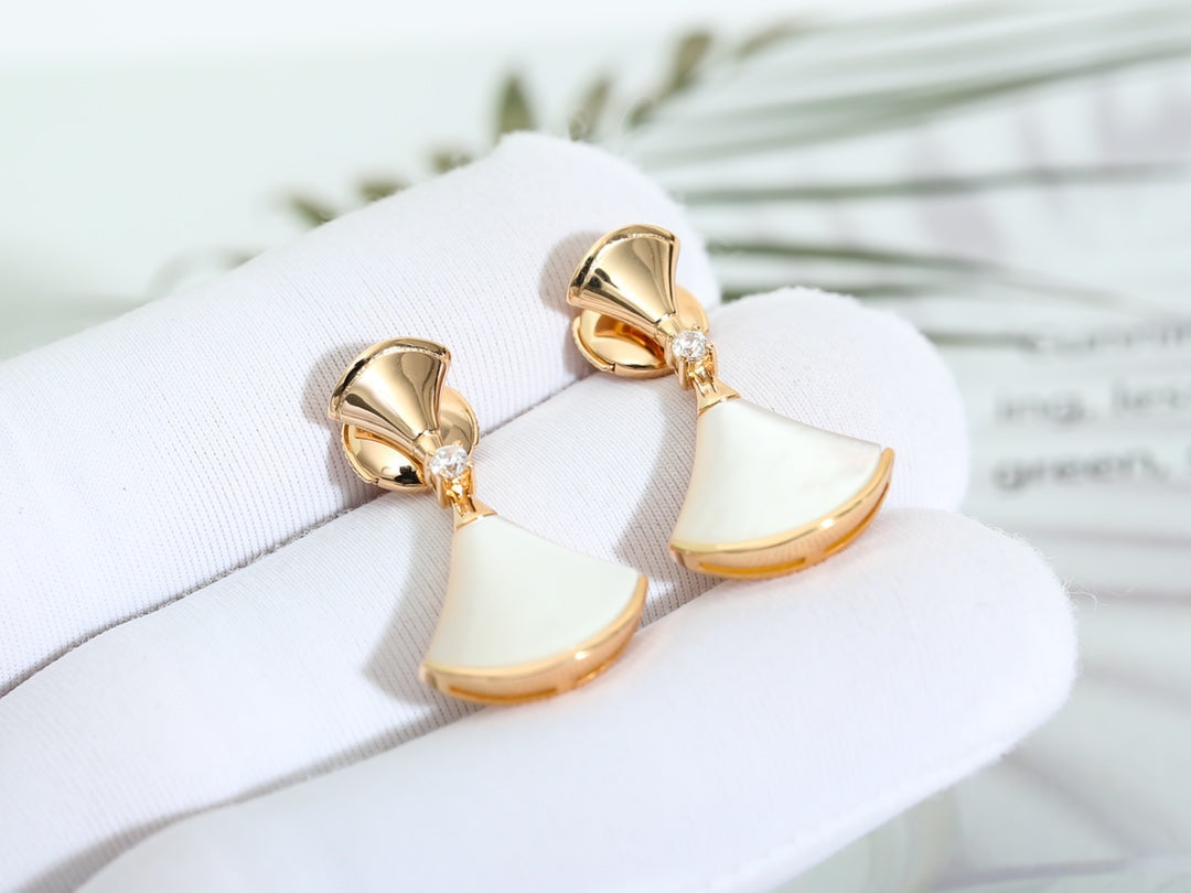 [Windsor Jewelry]DREAM MOP PINK GOLD EARRINGS