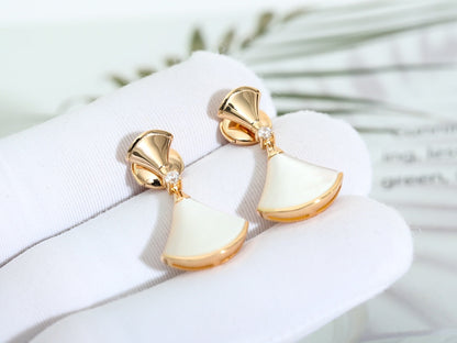 [Windsor Jewelry]DREAM MOP PINK GOLD EARRINGS