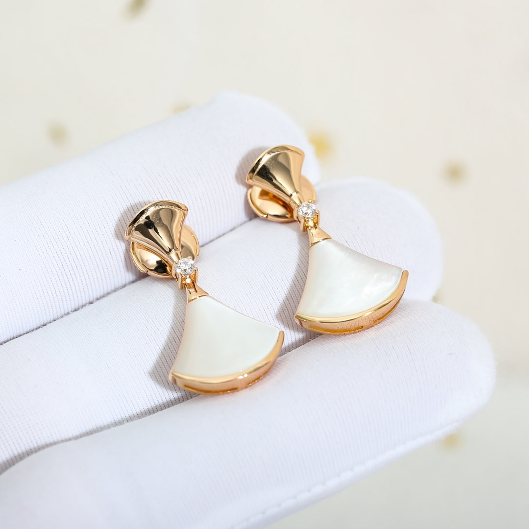 [Windsor Jewelry]DREAM MOP PINK GOLD EARRINGS