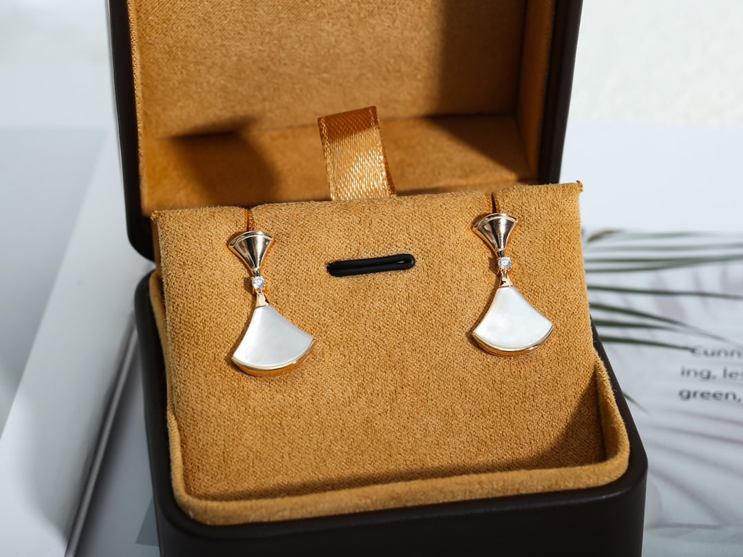 [Windsor Jewelry]DREAM MOP PINK GOLD EARRINGS