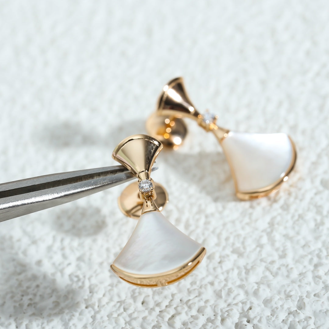 [Windsor Jewelry]DREAM MOP PINK GOLD EARRINGS