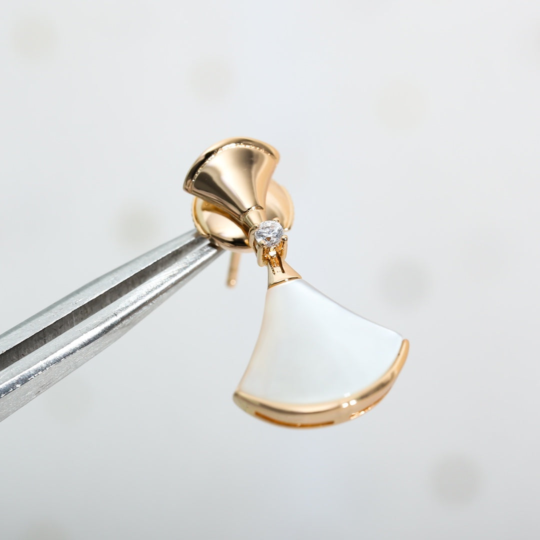 [Windsor Jewelry]DREAM MOP PINK GOLD EARRINGS