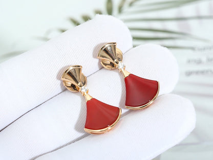 [Windsor Jewelry]DREAM Carnelian PINK GOLD EARRINGS