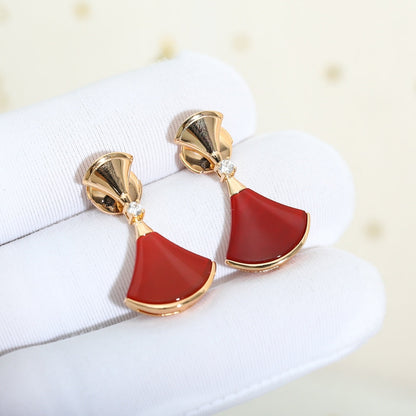 [Windsor Jewelry]DREAM Carnelian PINK GOLD EARRINGS
