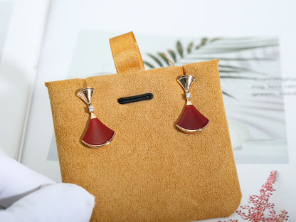 [Windsor Jewelry]DREAM Carnelian PINK GOLD EARRINGS