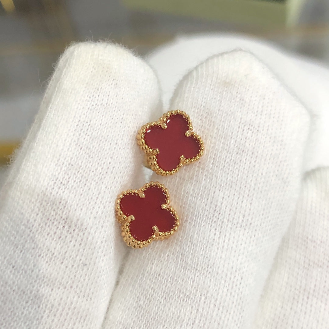 [Windsor Jewelry]CLOVER MINI GOLD EARRINGS
