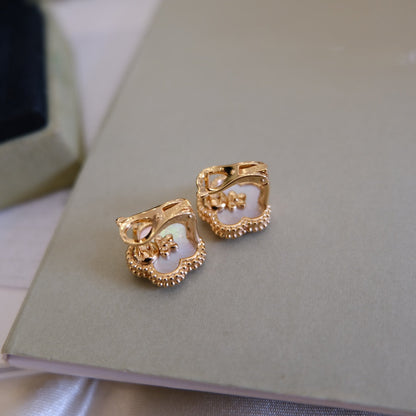 [Windsor Jewelry]LUCKY WHITE MOP EARRINGS