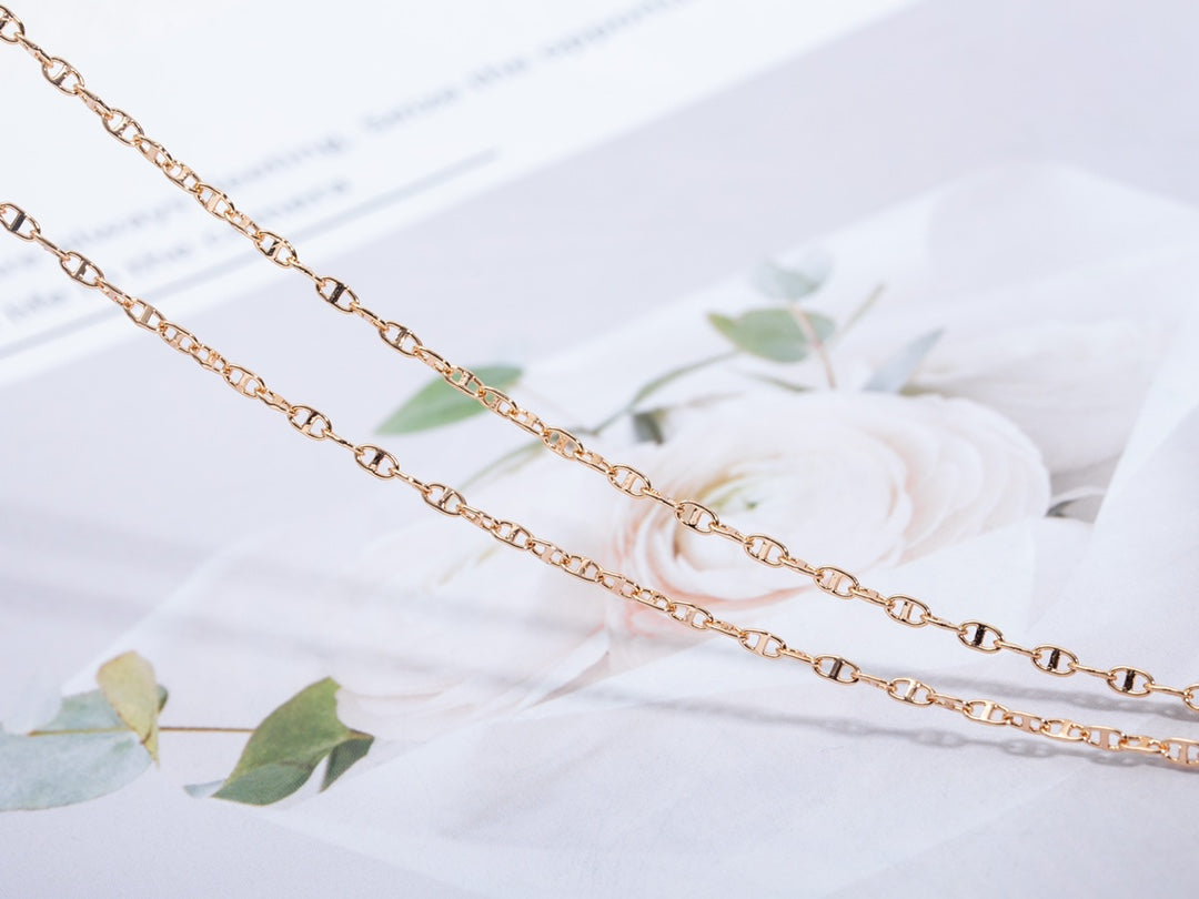 [Windsor Jewelry]ECHAPPEE NECKLACE PINK GOLD