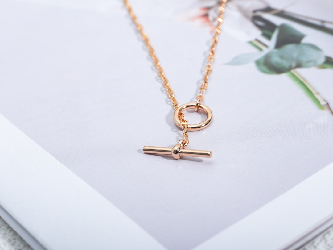 [Windsor Jewelry]ECHAPPEE NECKLACE PINK GOLD