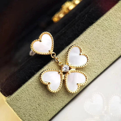 [Windsor Jewelry]CLOVER SWEET WHITE MOP EARRINGS
