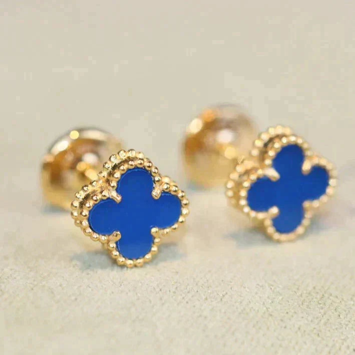 [Windsor Jewelry]CLOVER MINI 9.5MM TURQUOISE EARRINGS