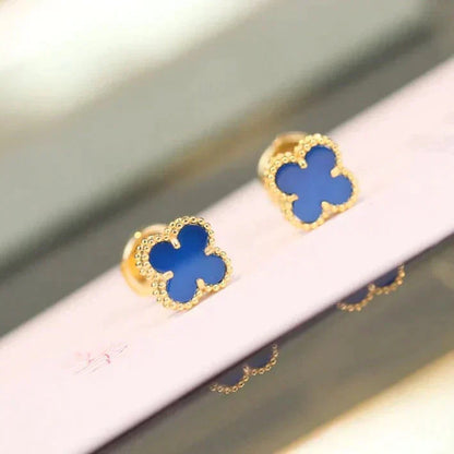 [Windsor Jewelry]CLOVER MINI 9.5MM TURQUOISE EARRINGS