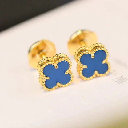 [Windsor Jewelry]CLOVER MINI 9.5MM TURQUOISE EARRINGS