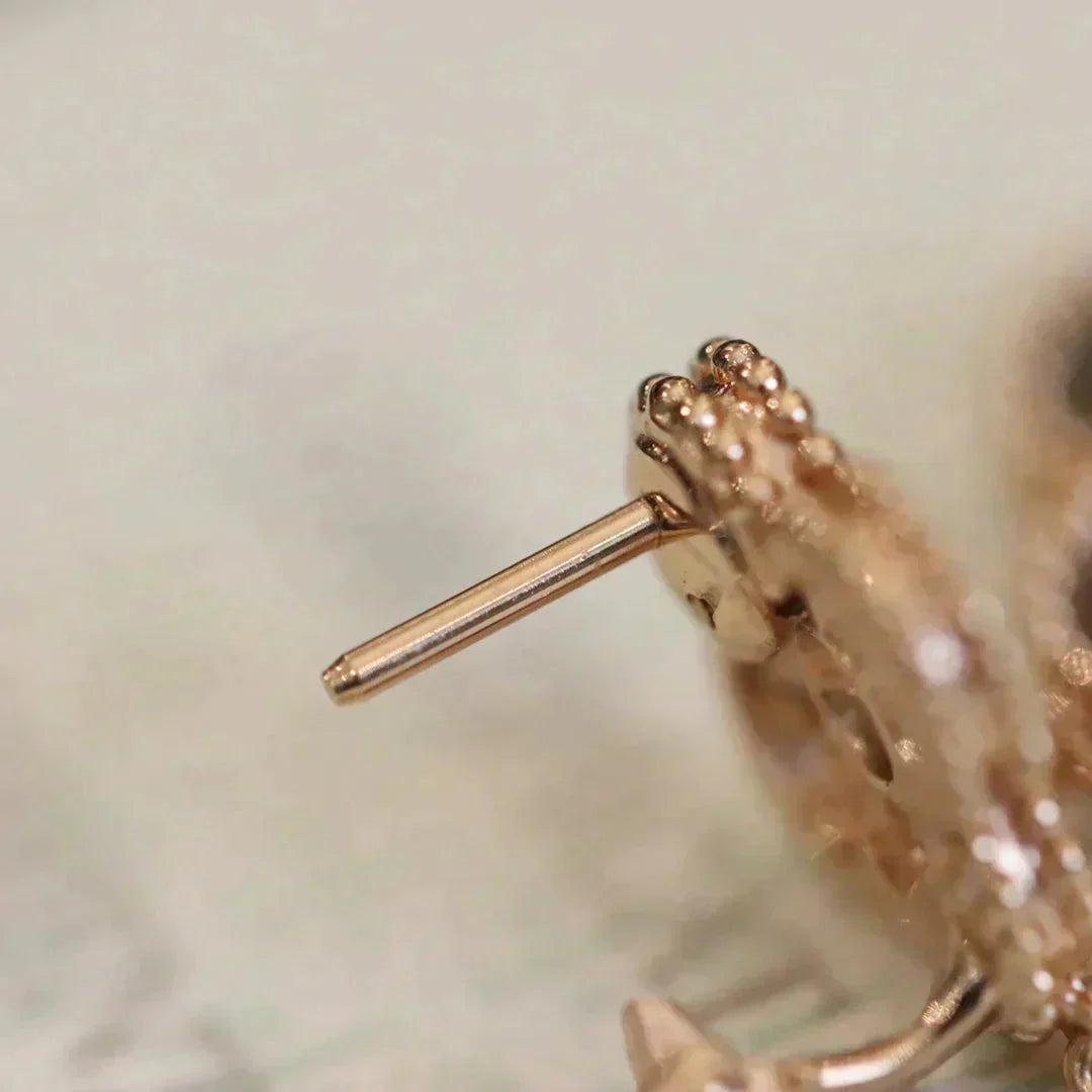 [Windsor Jewelry]CLOVER MEDIUM 1 MOTIFS FUll DIAMOND EARRINGS