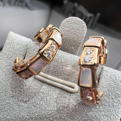 [Windsor Jewelry]SERPENTI MOP PINK GOLD EARRINGS